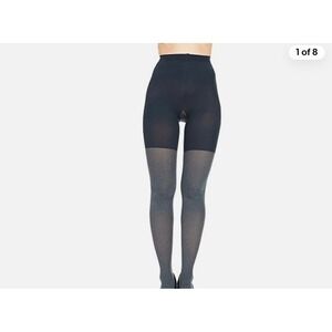 SPANX Star Power Center Stage Shaping Tights Heathered Opaque Control Top Size A